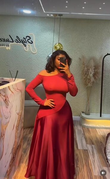 Robe longue élégante rouge