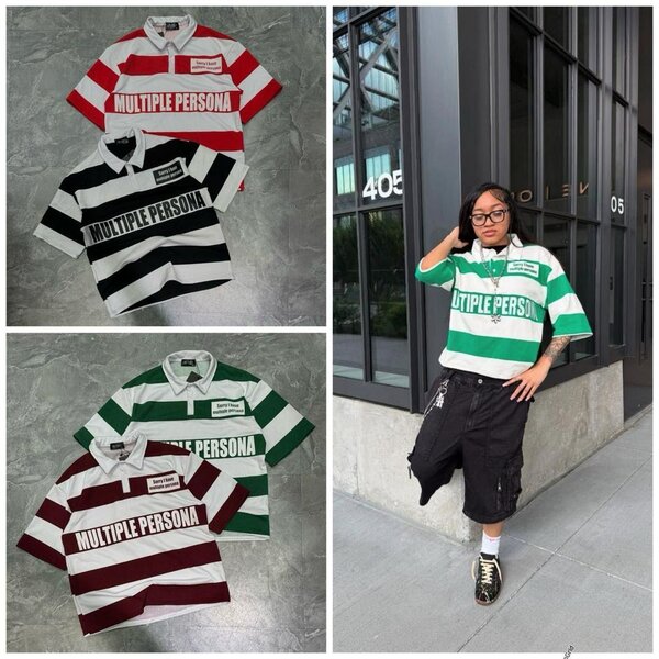 T-shirt à rayures unisexe