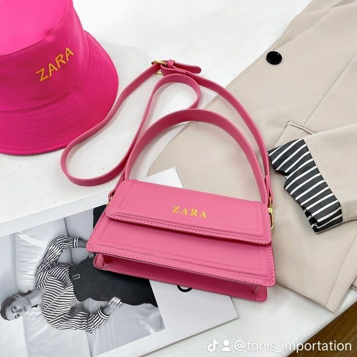 Zara round cap+handbag