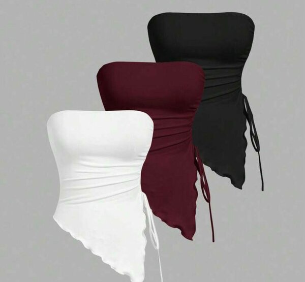 Top bustier asymétrique femme