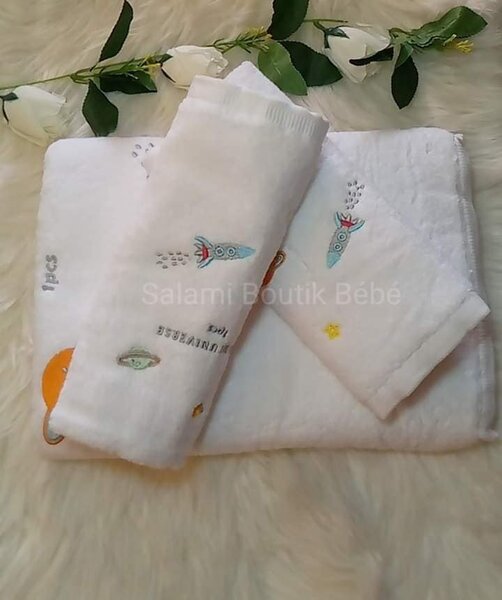 Lot de 3 serviettes pour bébé