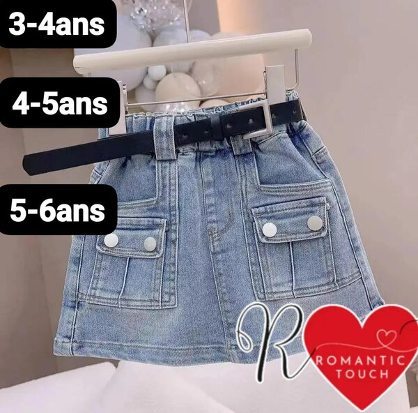 Jupe en jean avec ceinture
