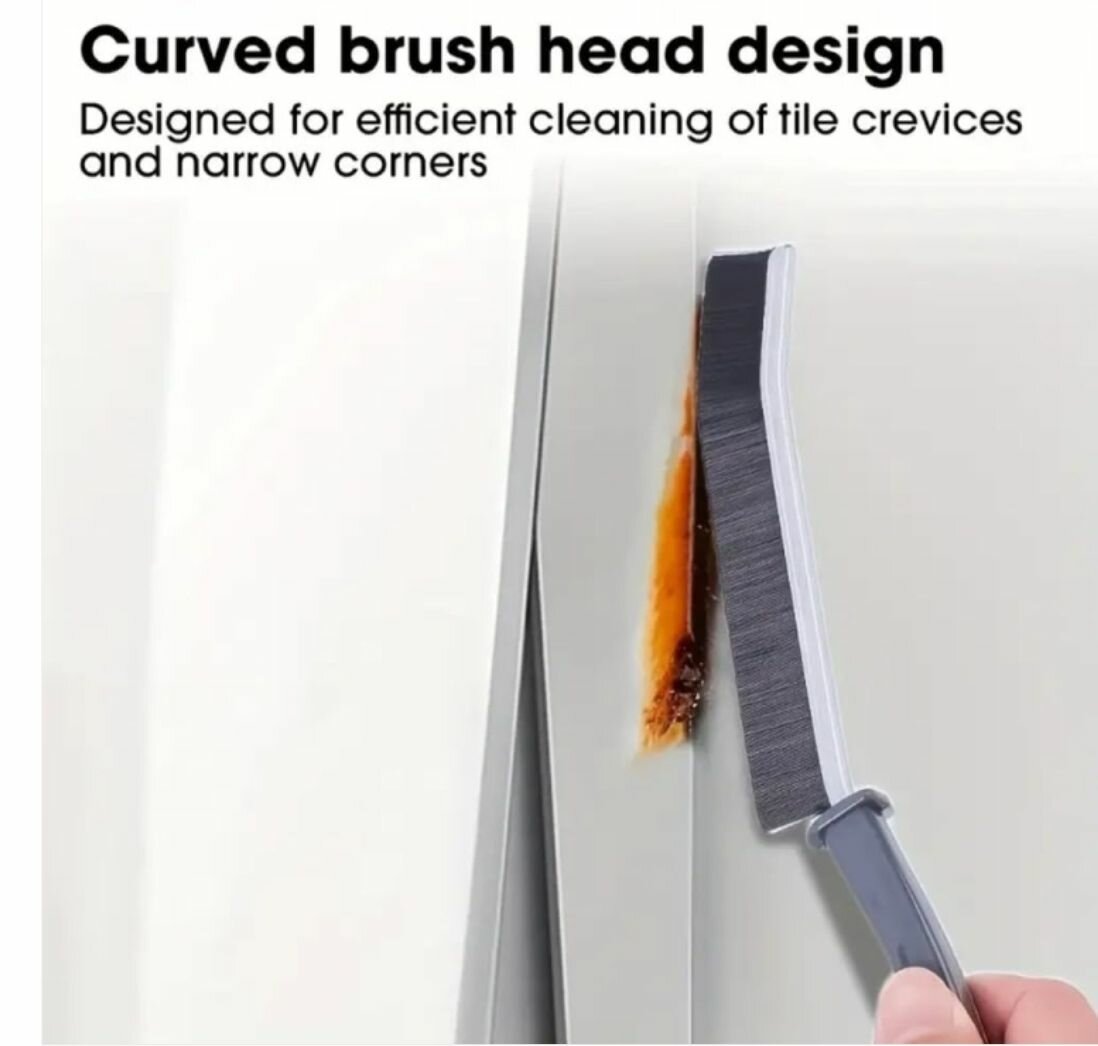 2PCS Brosse de nettoyage d'angle de carrelage de cuisine
