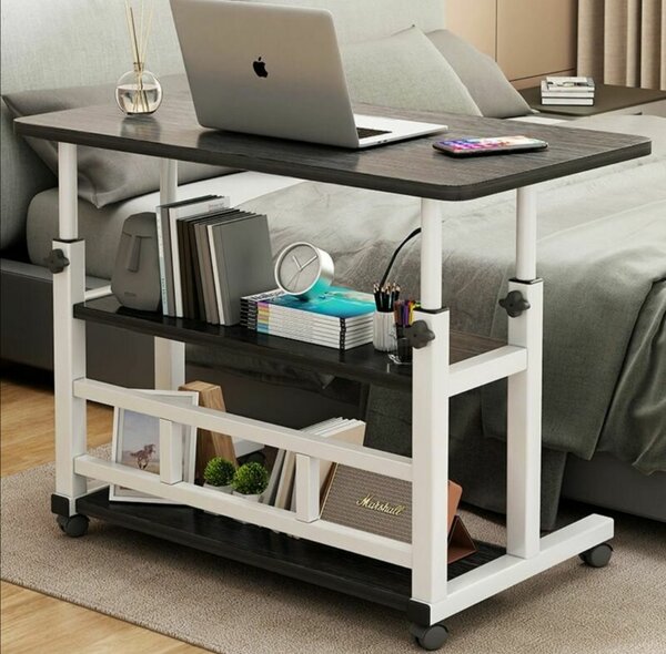Multipurpose adjustable height laptop desk
