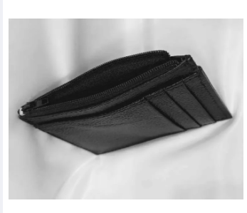 Mini Zipper Card Bag Slim ID Bank Purse Wallet Credit Organizer Portable Small Slim Ultra-thin Short Purse for Men Black