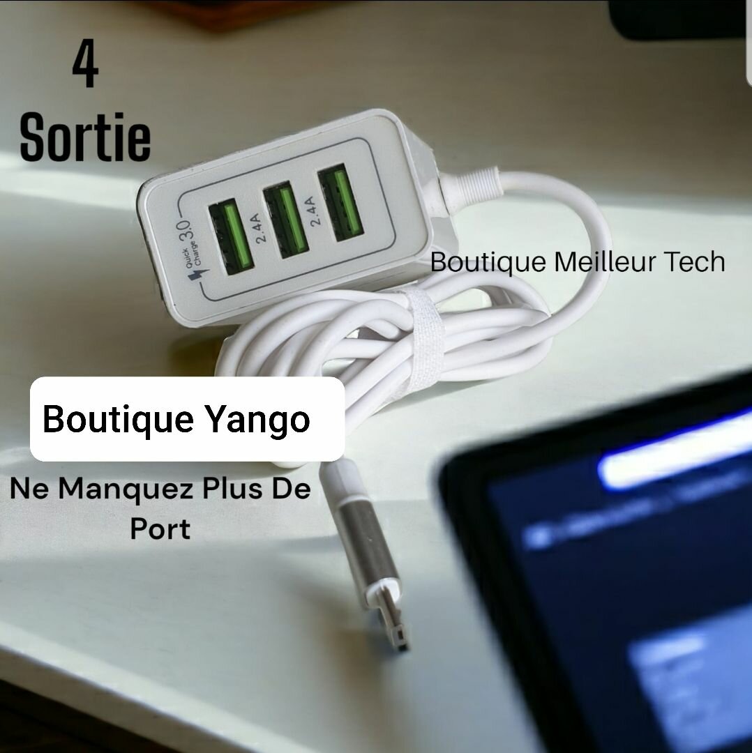 Chargeur Android 15W Bou Android - 3 port USB - Bonne Qualit