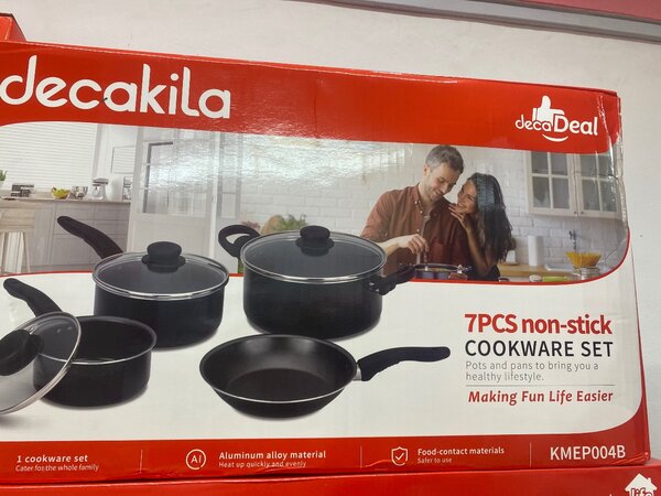 Decakila 7-Piece Non-Stick Cookware Set