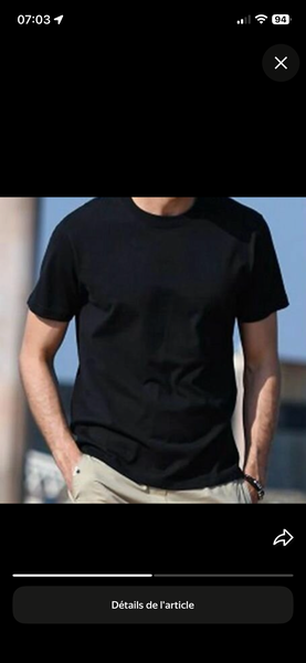 T-shirt noir classique