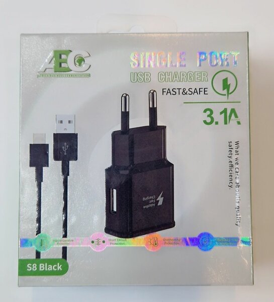 Chargeur USB Rapide 3.1A Noir