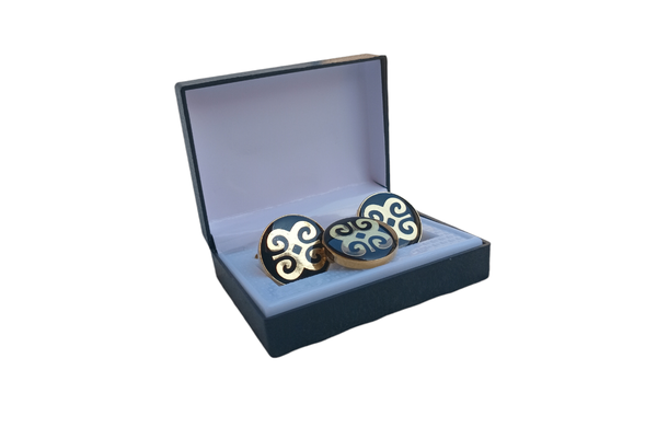 Adinkra Symbol Cufflink & lapel Set