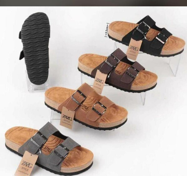 Sandales plates pour homme en cuir