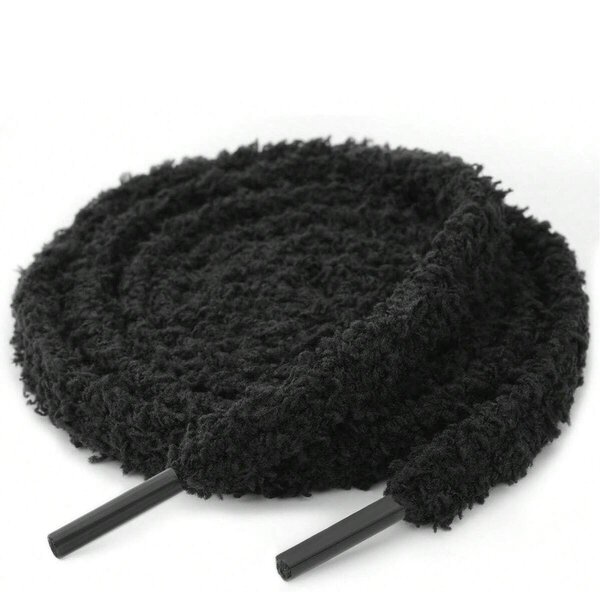 Lacets fluffy noirs