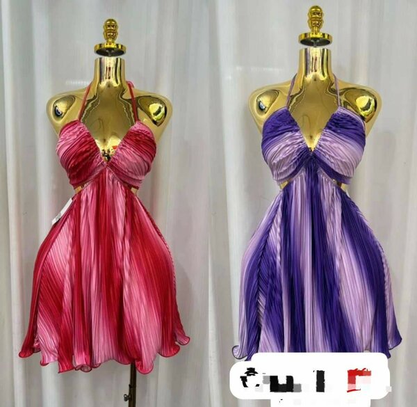 Robe d'été plissée élégante