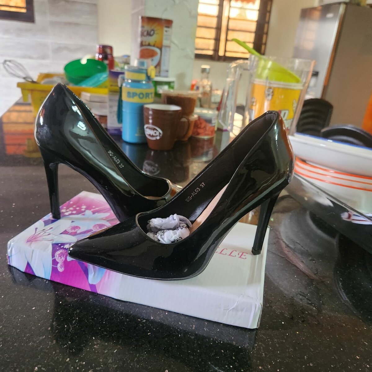 Escarpins en cuir noir élégants