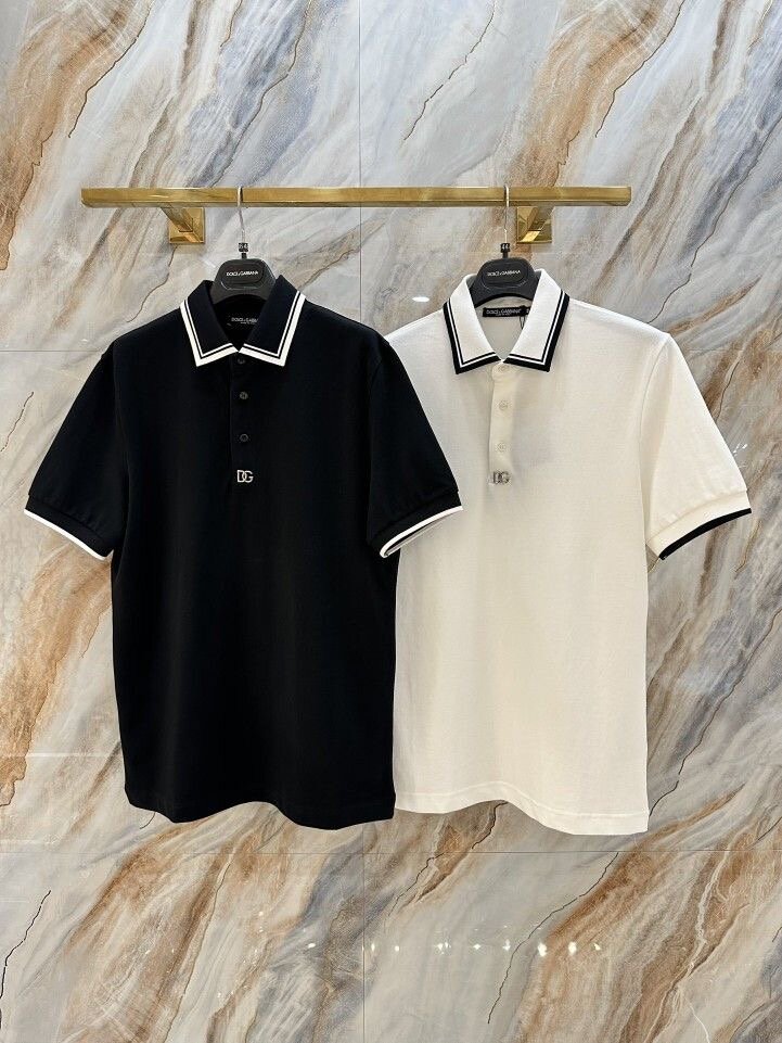 Polo noir classique homme