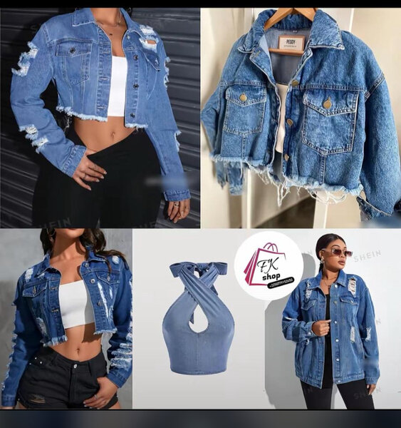 Veste en Jean Déchirée Mode