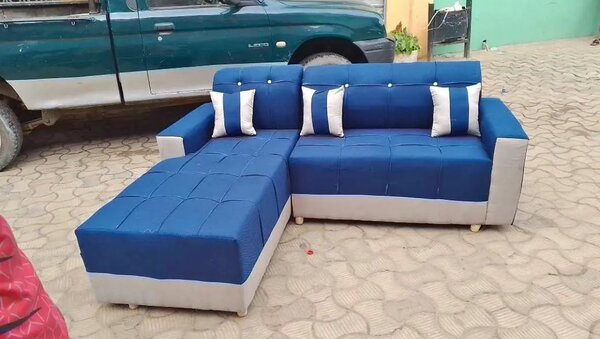 Canapé d'angle bleu moderne