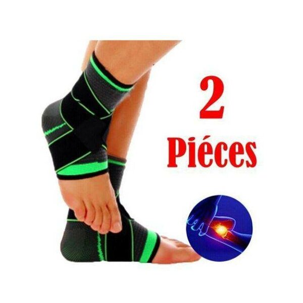 Pack 2PCS Support de Cheville Ajustable Brace Cheville,Banda