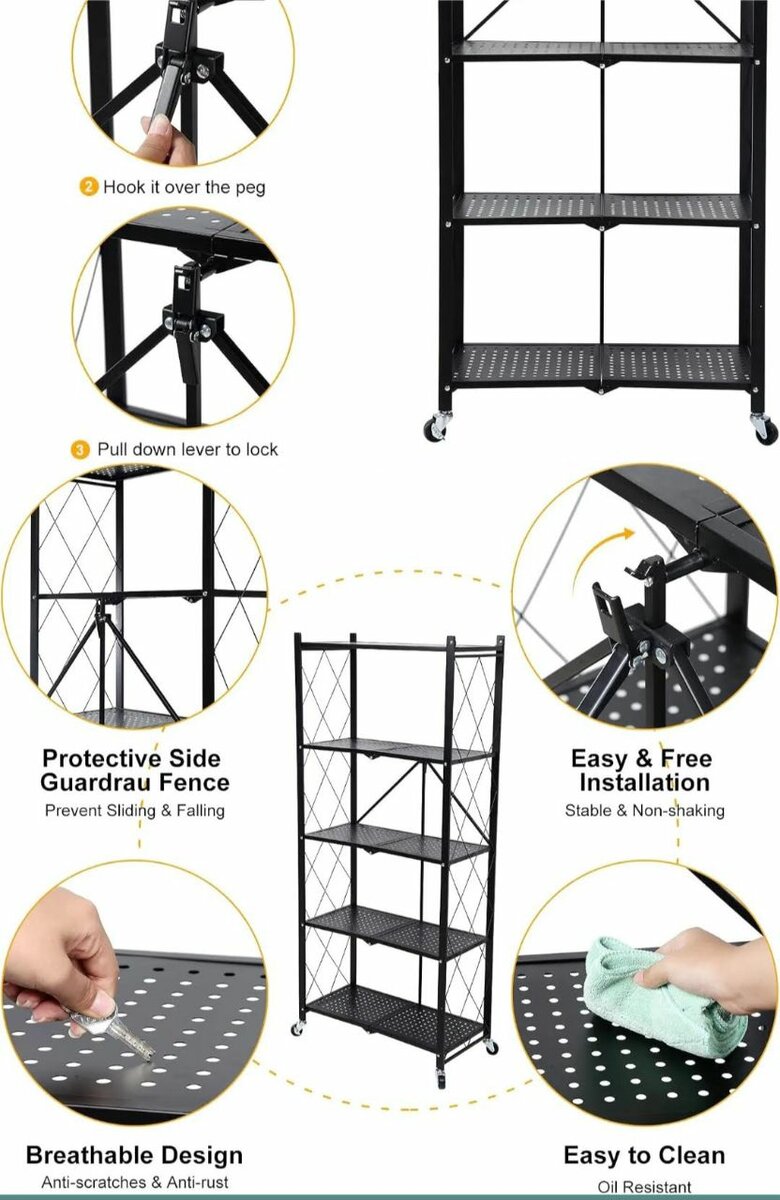 Étagère de rangement 5 niveaux