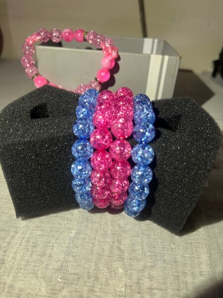 Bracelet perles brillantes