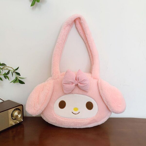 Sac en peluche rose mignon