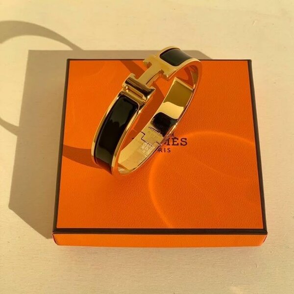 Bracelet Hermes en métal doré