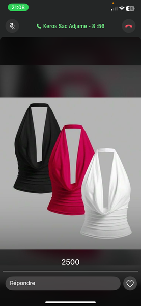 Top dos nu décolleté chic