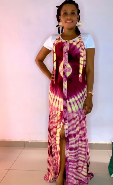 Robe Longue Tie-Dye Élégante