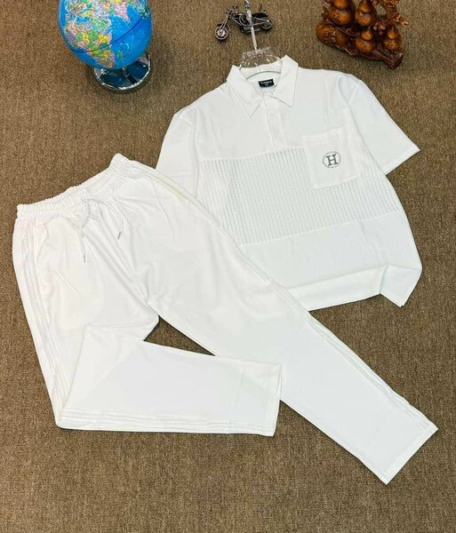 Ensemble homme blanc polo et pantalon