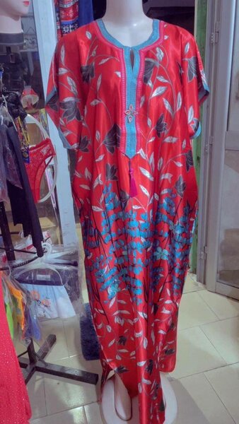 Robe Kaftan en Coton Floral