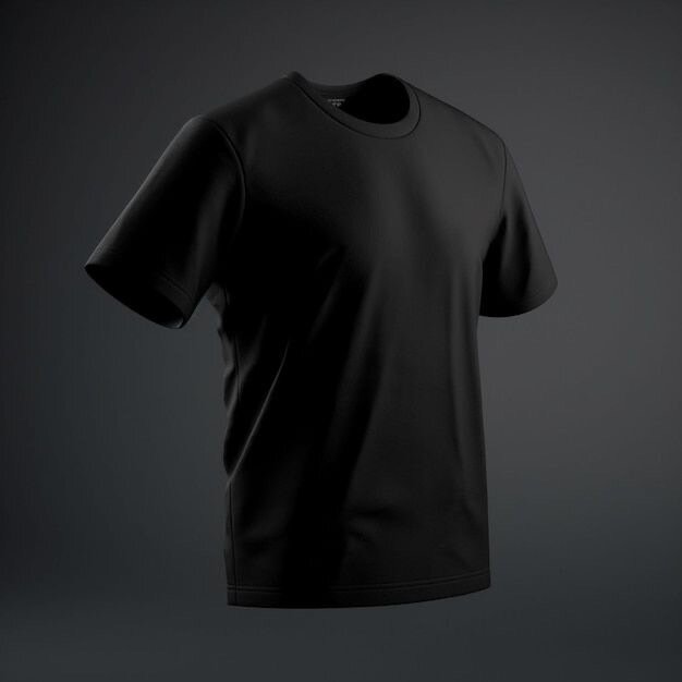 Heavy cotton black t shirt