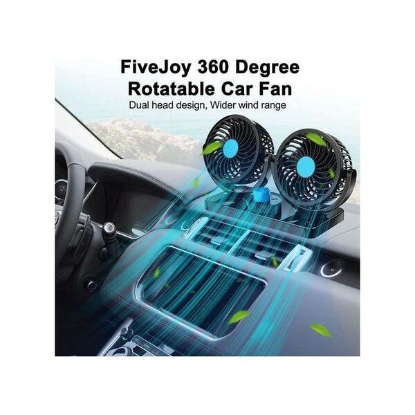 Ventilateur Voiture Rotatif 360°