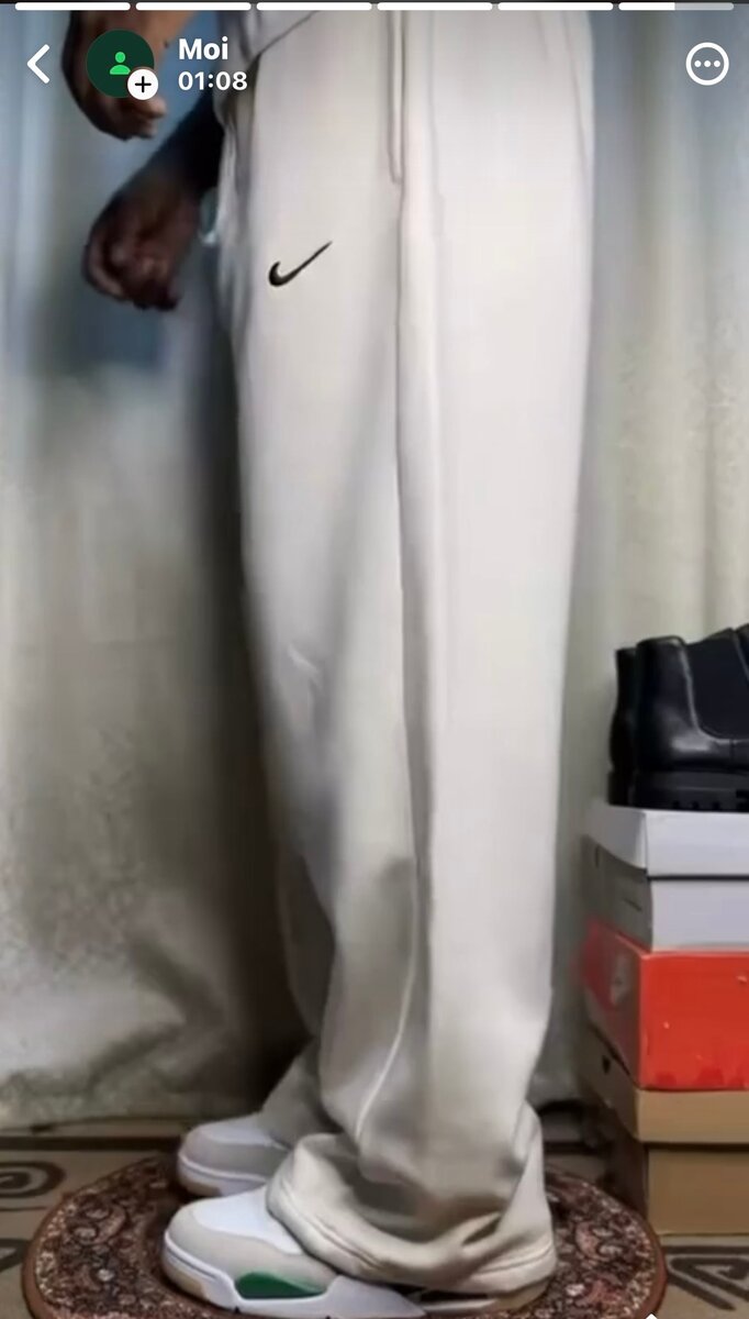 Pantalon Nike Jogging Blanc