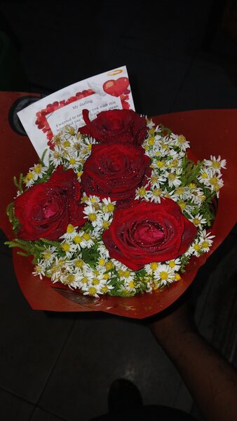 Bouquet de roses romantiques