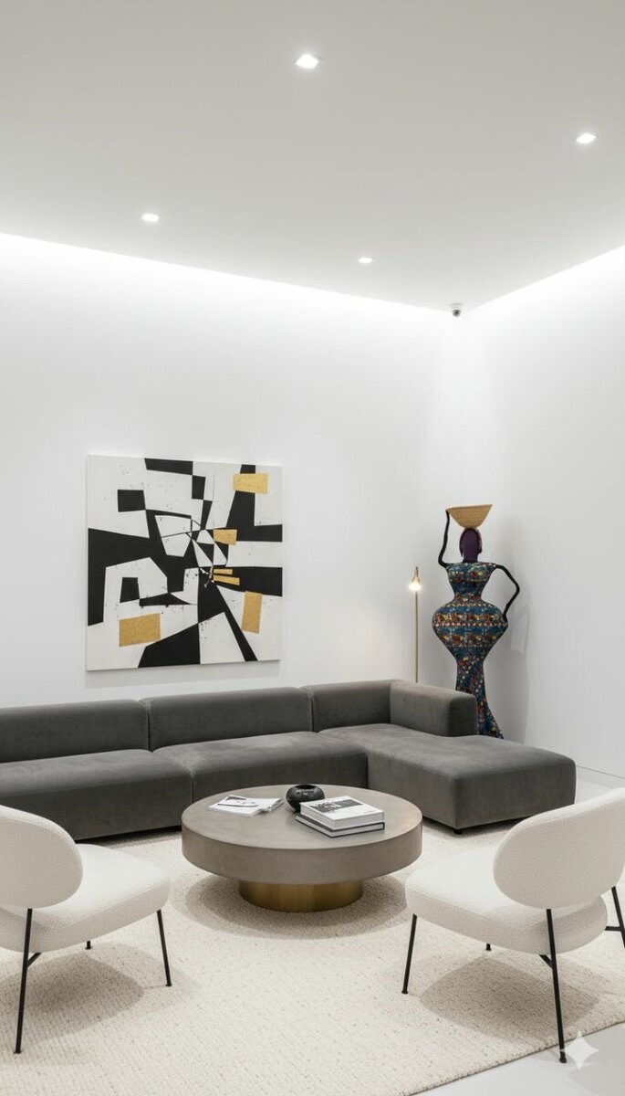 Statue en tissu coloré