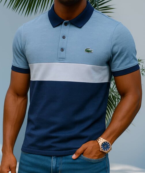 Polo homme bicolore élégant