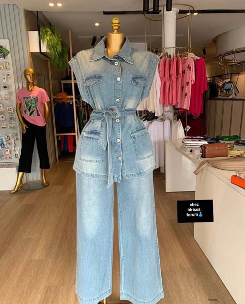 Ensemble en denim chic