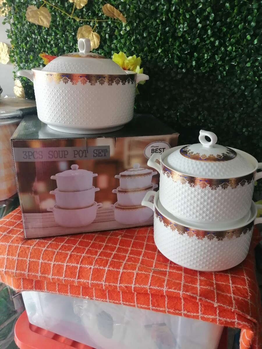 Ensemble 3 soupières cassables