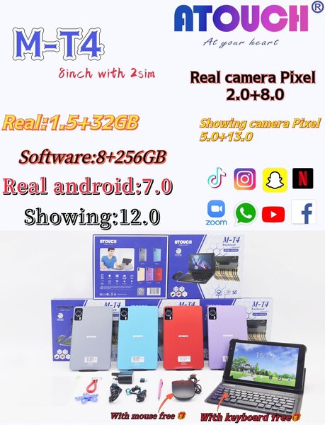 Tablette 8 pouces ATOUCH M-T4