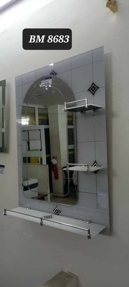 Heavy Mirror With 3 Glass Shelves