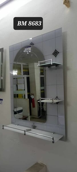 Heavy Mirror With 3 Glass Shelves