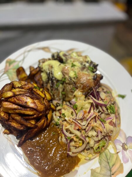 Plat exotique savoureux