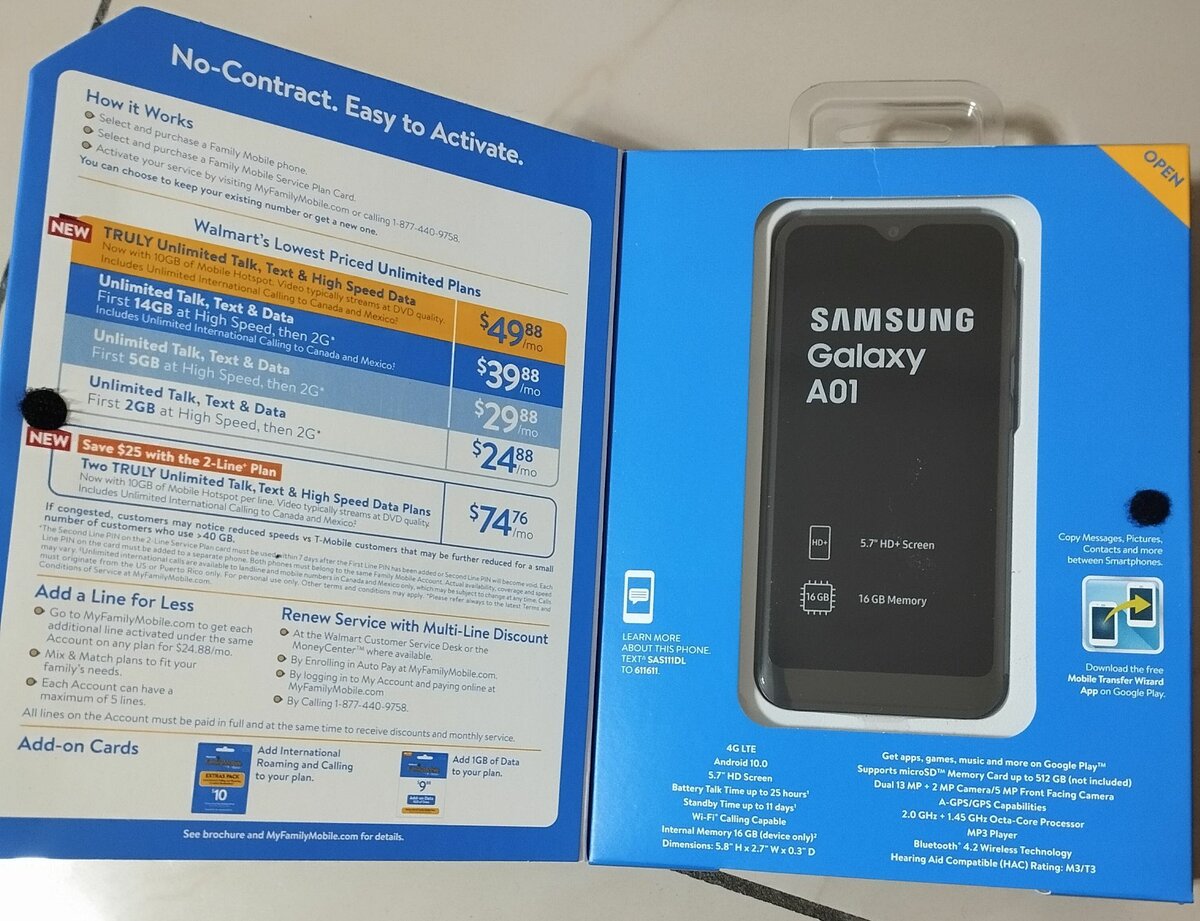 Portable Samsung Galaxy A01
