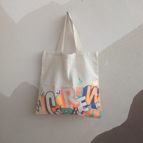 Sac cabas en toile imprimé