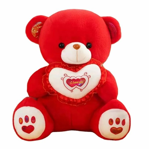 Peluche Ours Rouge 1m