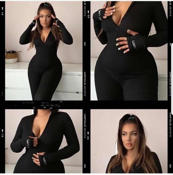 Combinaison noire élégante femme