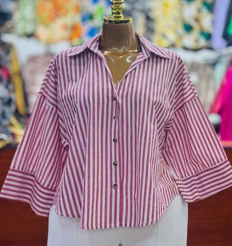 Chemisier rayé femme élégant
