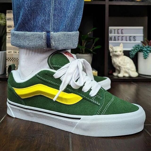 Vans en daim vert