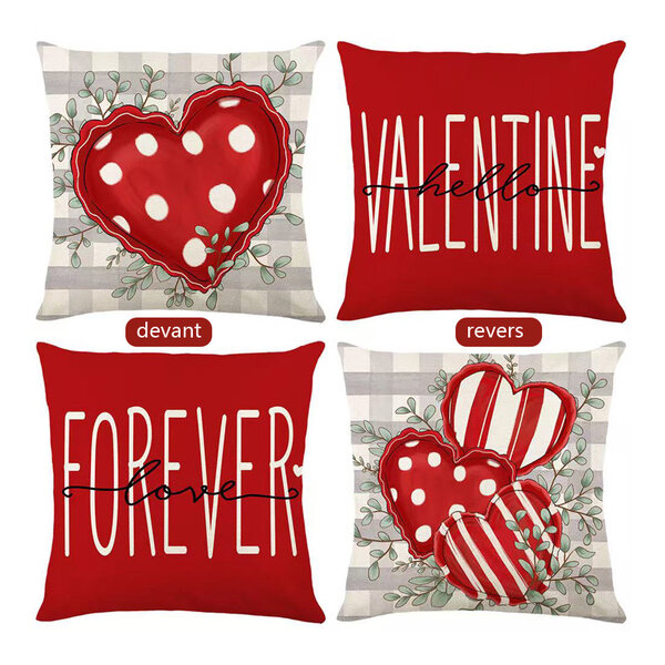 Housses de coussin Saint-Valentin