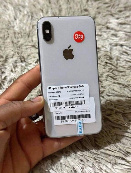 iPhone X 64 Go Gris Argenté